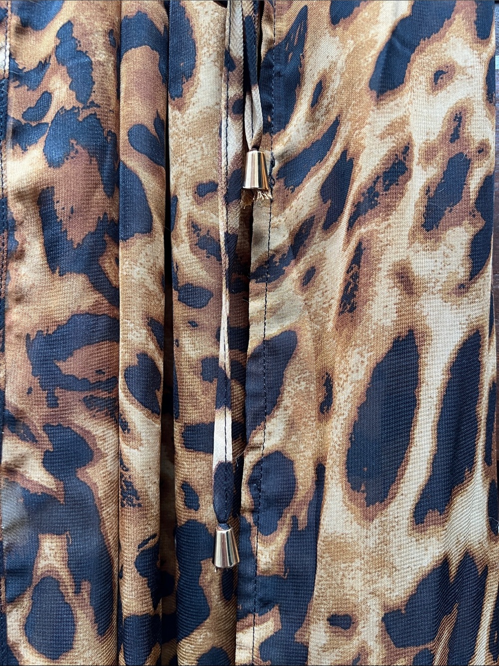 Leopard Print Long Sheer Robe - Picture 11 of 15